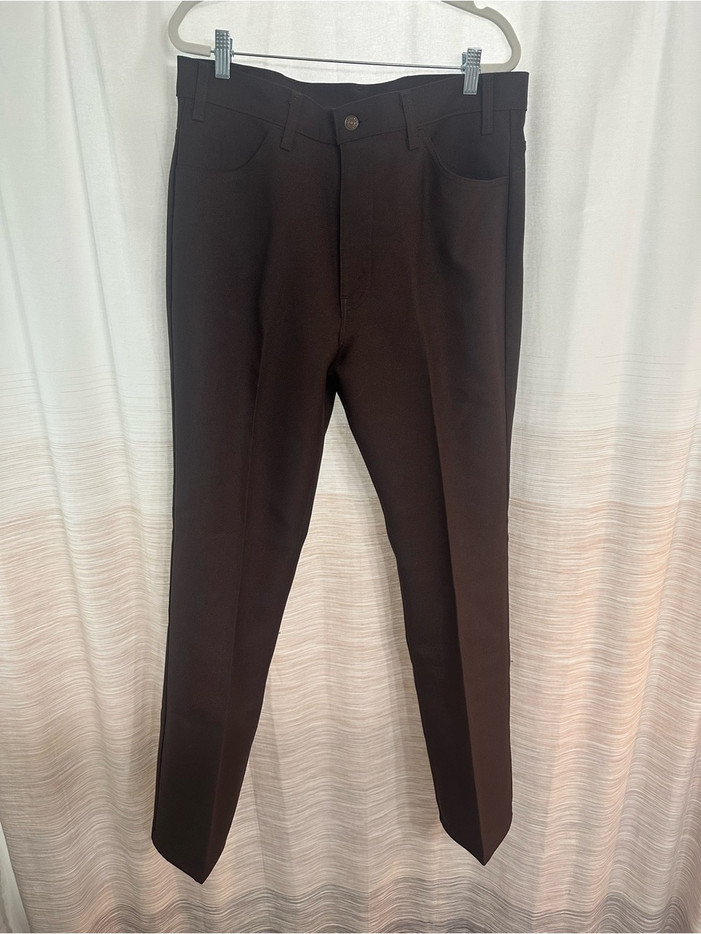 Vintage 70s Style Levi's Sta-Prest Brown Trousers 36x32